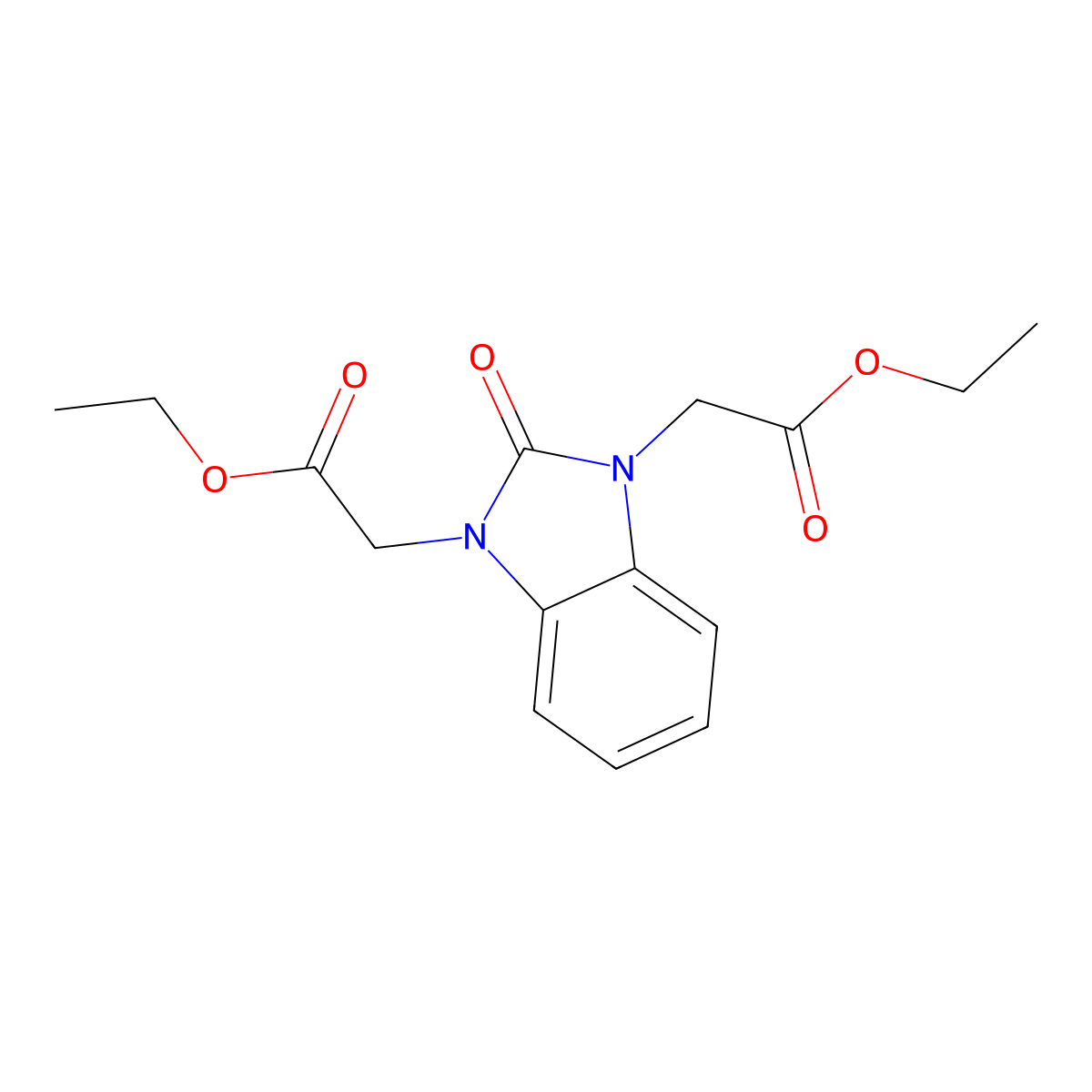 diethyl 2,2'-(2-oxo-1H-benzimidazole-1,3(2H)-diyl)diacetate molecular structure, CAS 83330-80-7