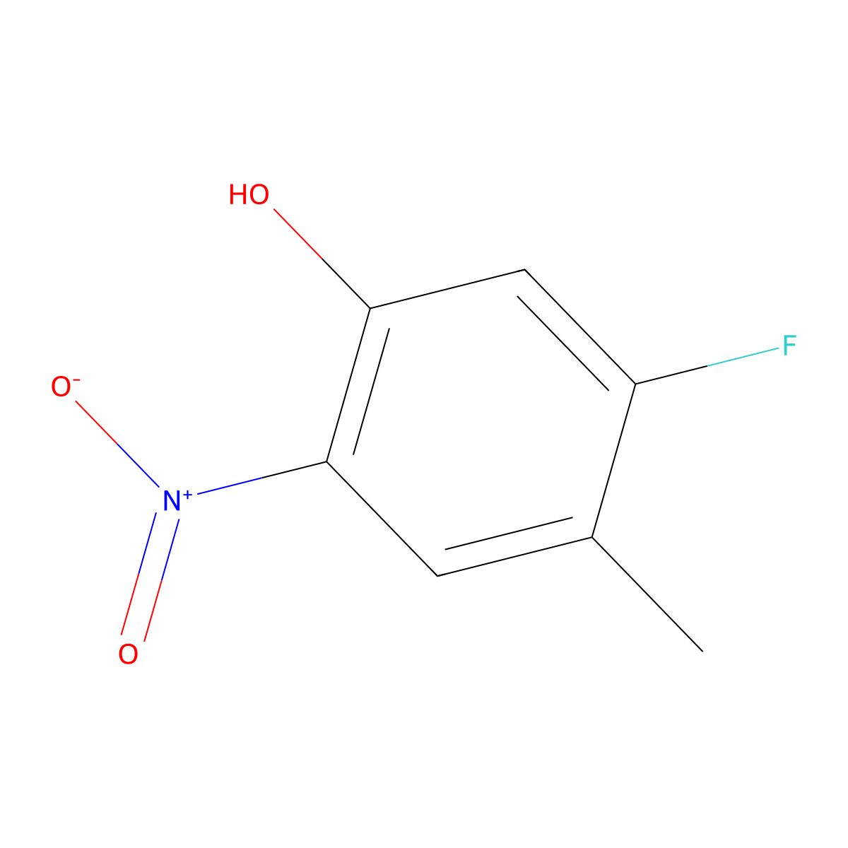 5-Fluoro-4-methyl-2-nitrophenol molecular structure, CAS 83341-28-0