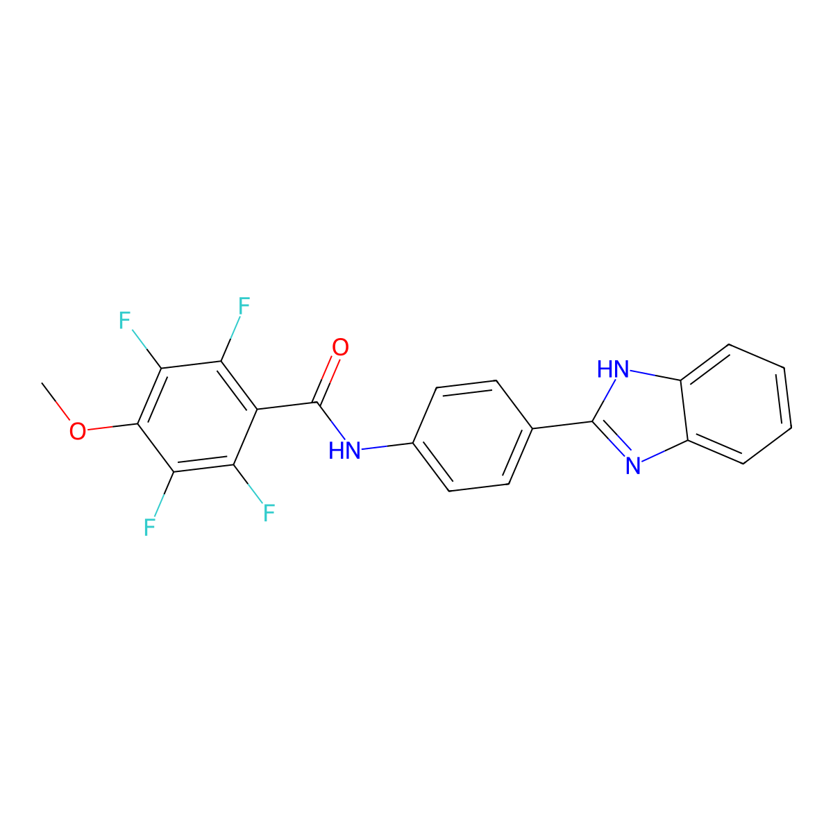 N-[4-(1H-benzimidazol-2-yl)phenyl]-2,3,5,6-tetrafluoro-4-methoxybenzamide molecular structure, CAS 833428-13-0