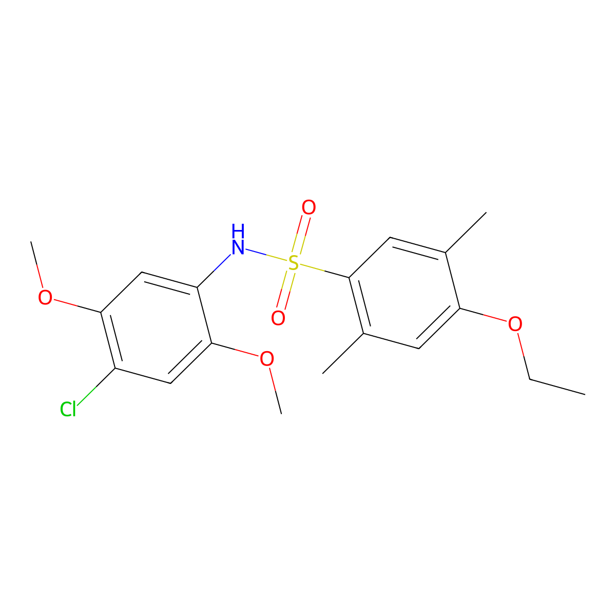 (4-Chloro-2,5-dimethoxyphenyl)[(4-ethoxy-2,5-dimethylphenyl)sulfonyl]amine molecular structure, CAS 833428-39-0