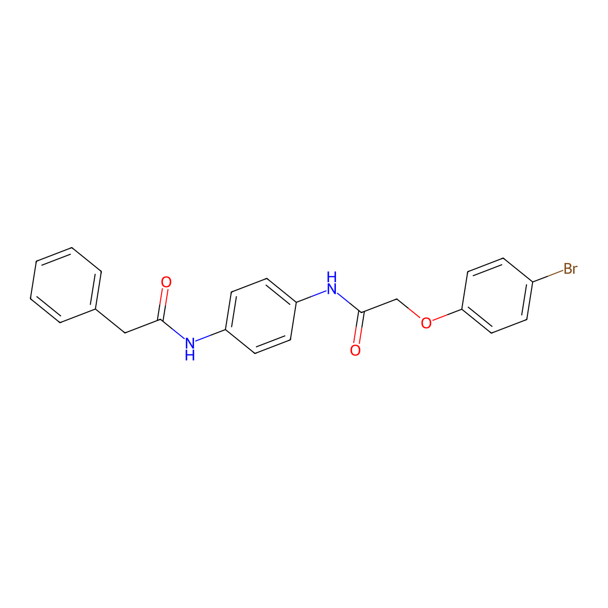 2-(4-bromophenoxy)-N-{4-[(phenylacetyl)amino]phenyl}acetamide molecular structure, CAS 833428-80-1