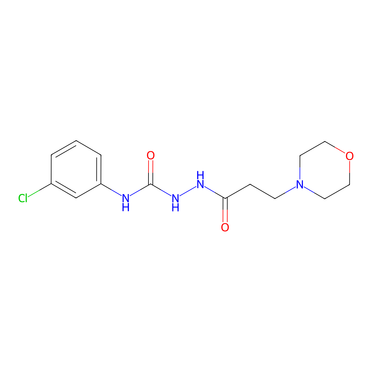1-(3-Chlorophenyl)-3-(3-morpholin-4-ylpropanoylamino)urea molecular structure, CAS 833429-07-5
