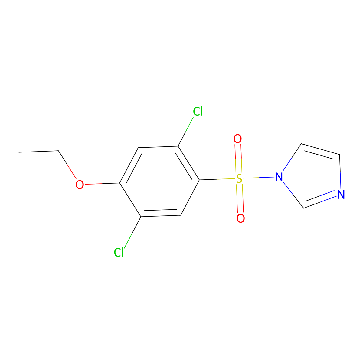 1-(2,5-Dichloro-4-ethoxyphenyl)sulfonylimidazole molecular structure, CAS 833429-71-3
