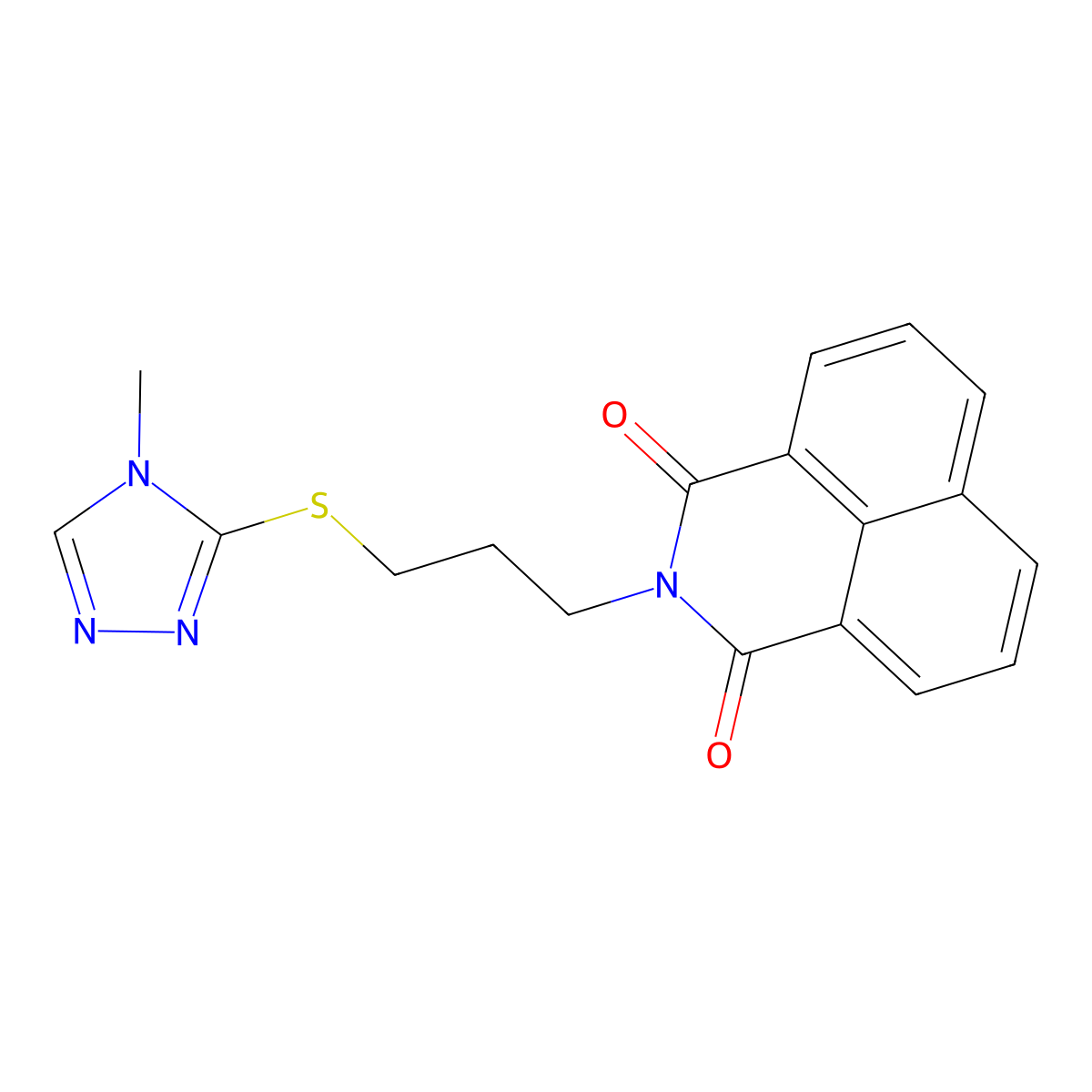 2-[3-[(4-Methyl-1,2,4-triazol-3-yl)sulfanyl]propyl]benzo[de]isoquinoline-1,3-dione molecular structure, CAS 833429-89-3