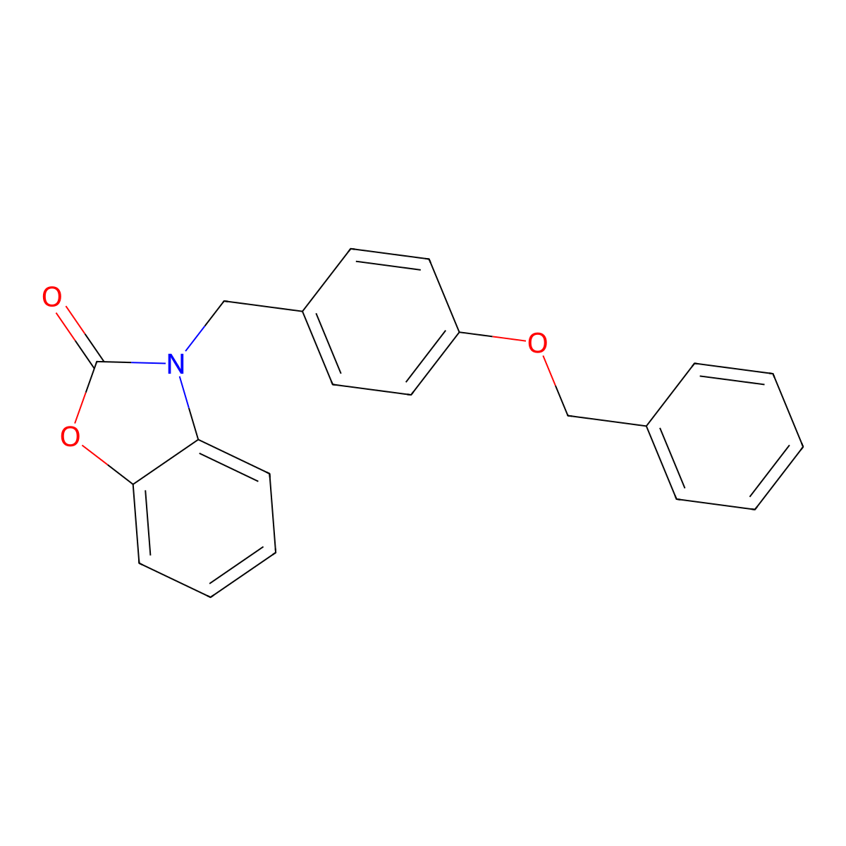 3-(4-(benzyloxy)benzyl)benzo[d]oxazol-2(3H)-one molecular structure, CAS 833430-32-3