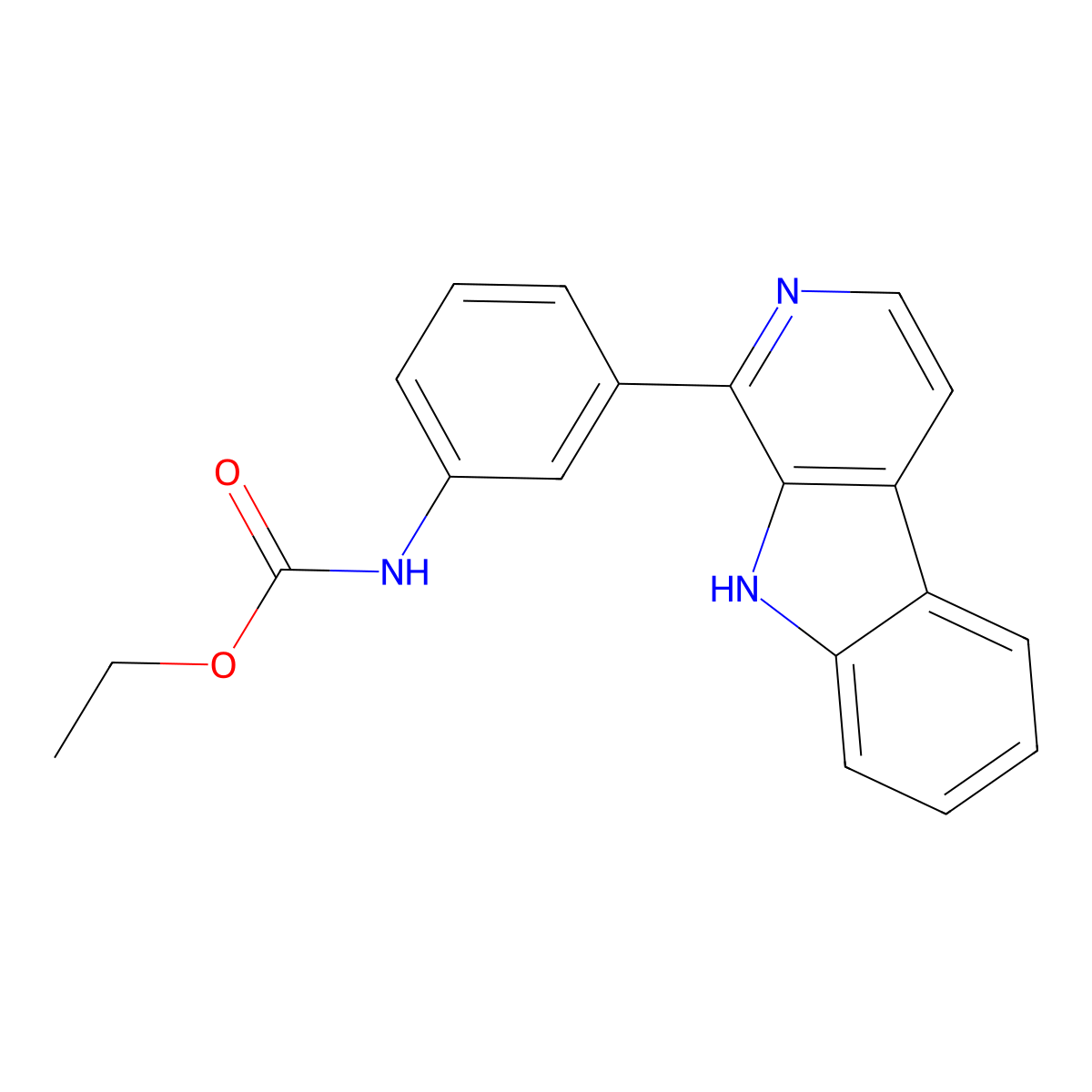 Ethyl [3-(9H-beta-carbolin-1-yl)phenyl]carbamate molecular structure, CAS 833430-87-8