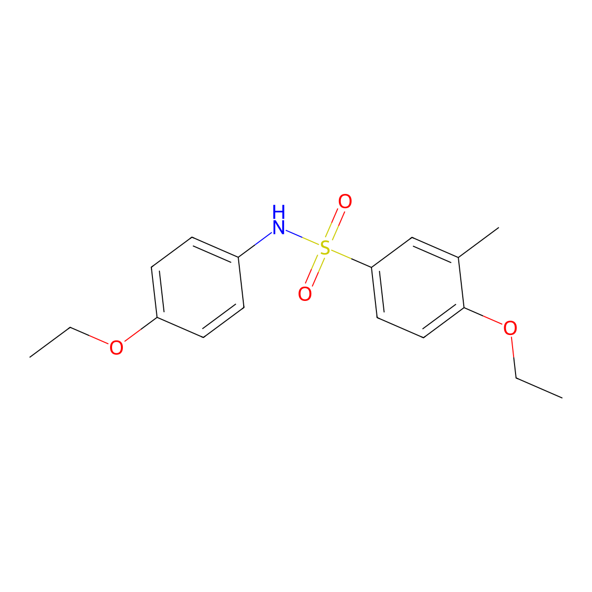 4-ethoxy-N-(4-ethoxyphenyl)-3-methylbenzenesulfonamide molecular structure, CAS 833431-06-4