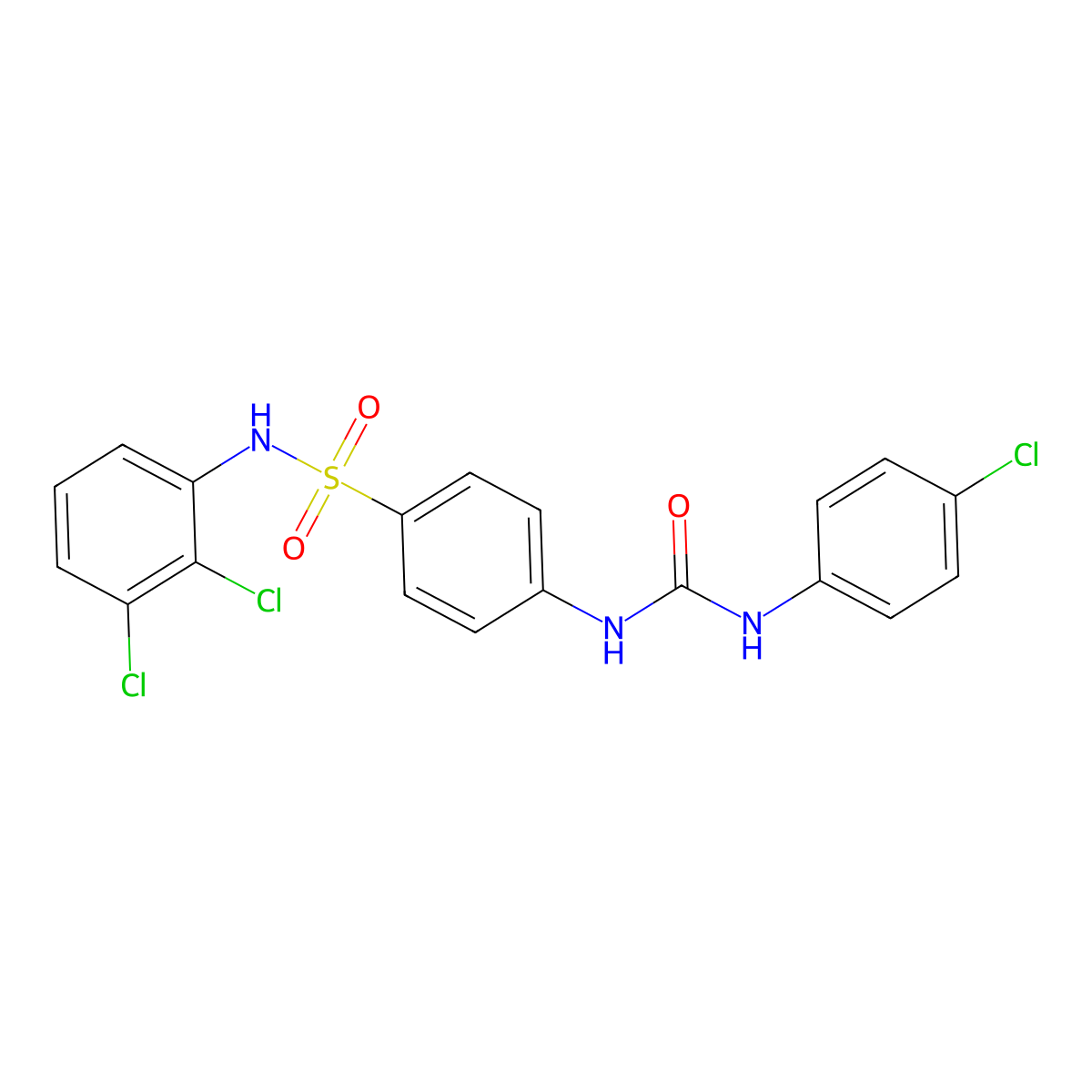 1-(4-Chlorophenyl)-3-[4-[(2,3-dichlorophenyl)sulfamoyl]phenyl]urea molecular structure, CAS 833431-17-7
