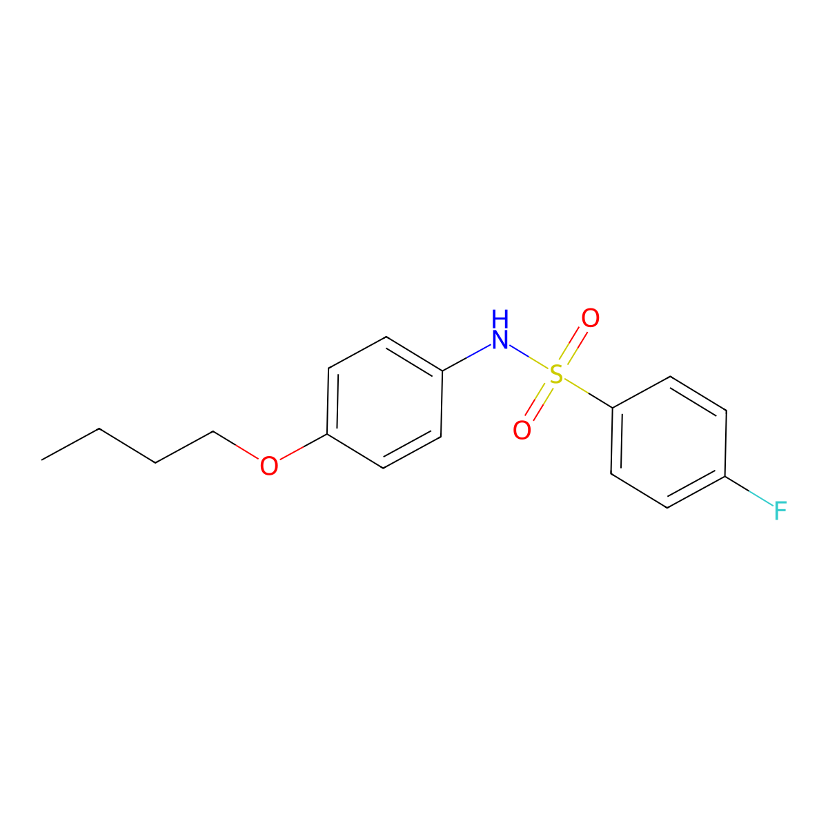 (4-Butoxyphenyl)[(4-fluorophenyl)sulfonyl]amine molecular structure, CAS 833431-33-7