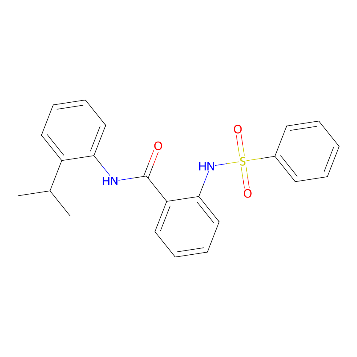 2-(benzenesulfonamido)-N-(2-propan-2-ylphenyl)benzamide molecular structure, CAS 833431-57-5