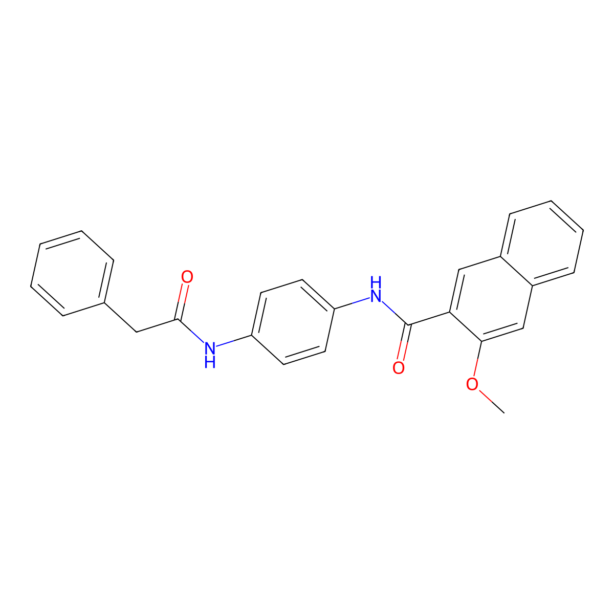 3-methoxy-N-[4-[(2-phenylacetyl)amino]phenyl]naphthalene-2-carboxamide molecular structure, CAS 833431-62-2