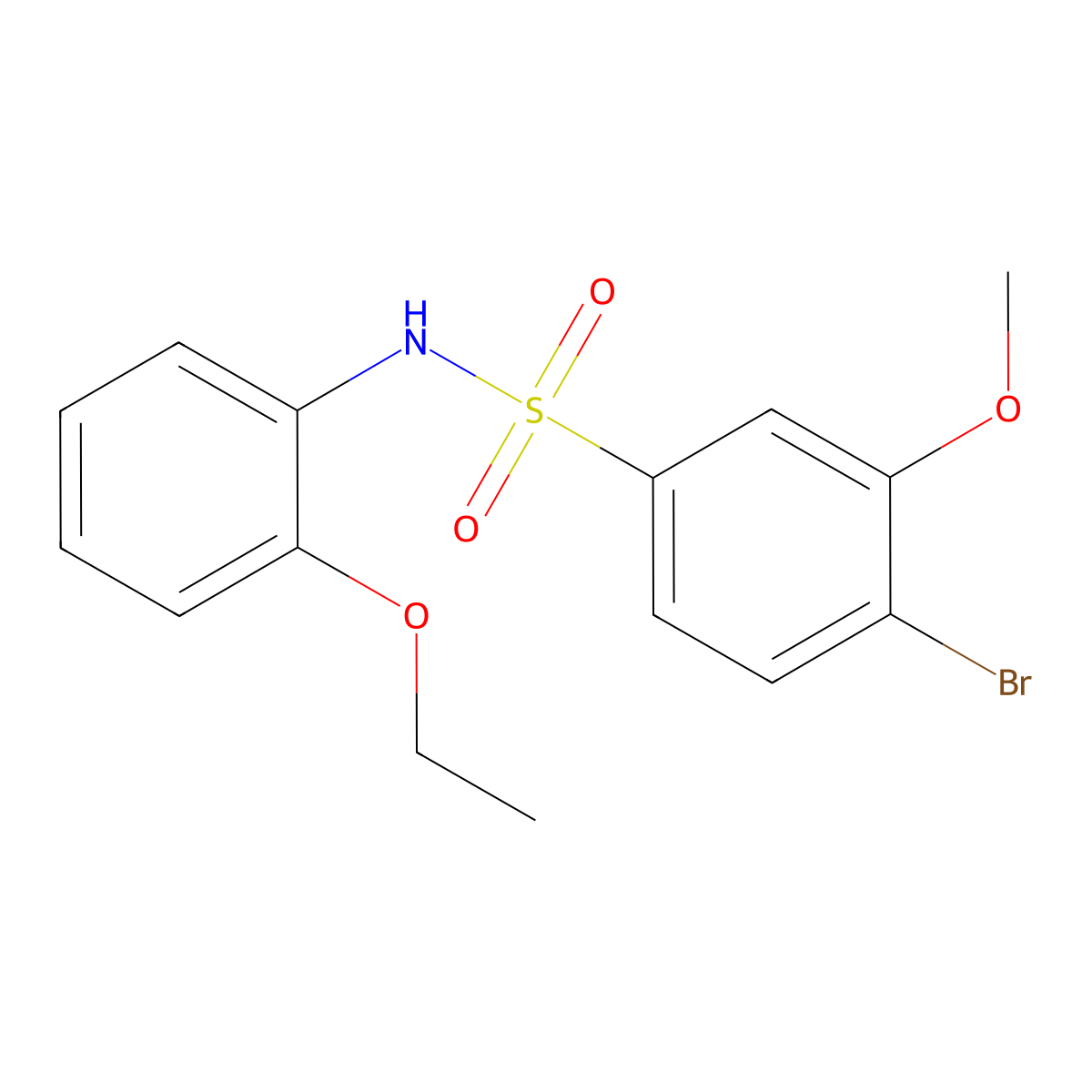 4-bromo-N-(2-ethoxyphenyl)-3-methoxybenzenesulfonamide molecular structure, CAS 833432-40-9