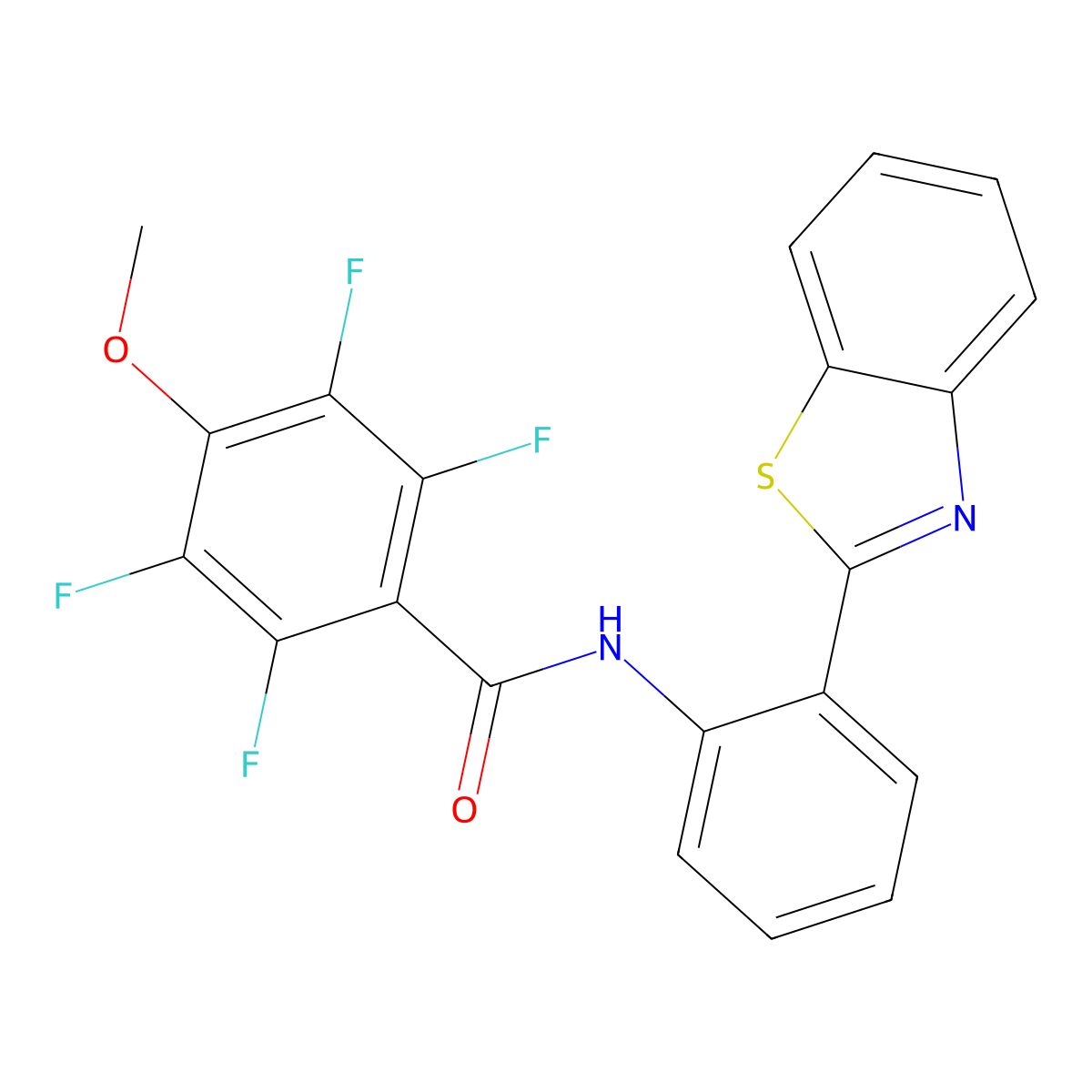 N-[2-(1,3-benzothiazol-2-yl)phenyl]-2,3,5,6-tetrafluoro-4-methoxybenzamide molecular structure, CAS 833432-50-1