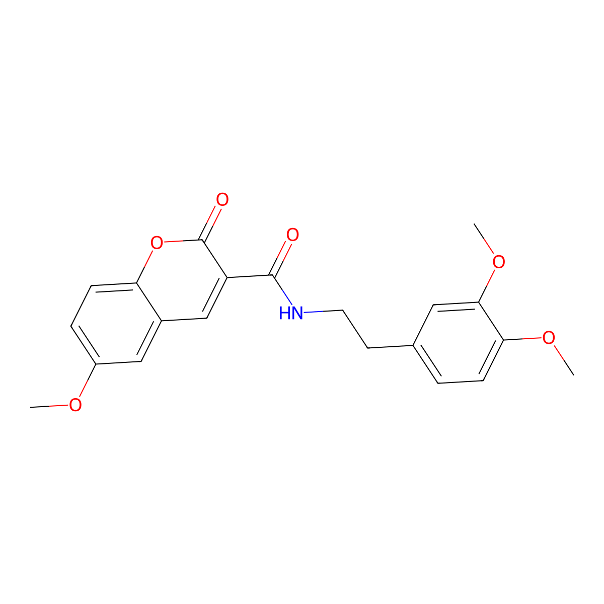 N-[2-(3,4-dimethoxyphenyl)ethyl]-6-methoxy-2-oxo-2H-chromene-3-carboxamide molecular structure, CAS 833433-96-8