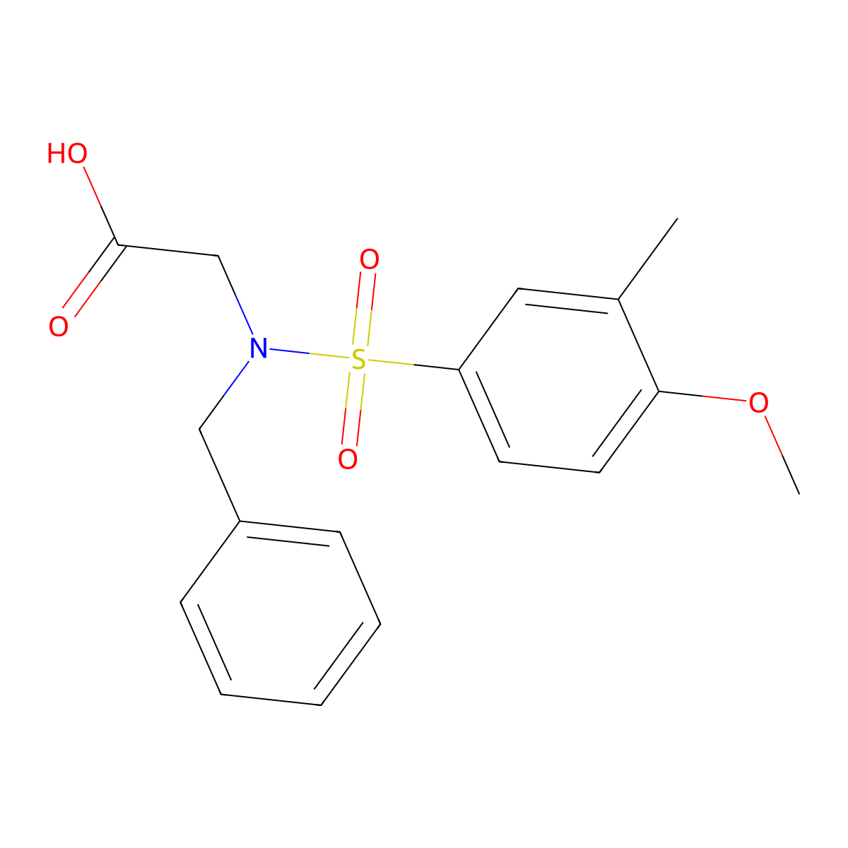 N-benzyl-N-[(4-methoxy-3-methylphenyl)sulfonyl]glycine molecular structure, CAS 833434-06-3