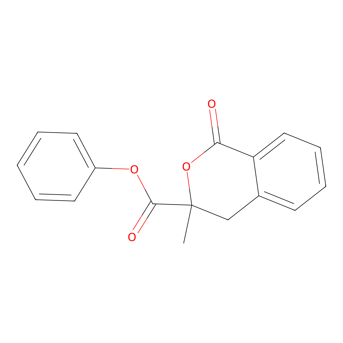 phenyl 3-methyl-1-oxo-3,4-dihydro-1H-isochromene-3-carboxylate molecular structure, CAS 833434-35-8