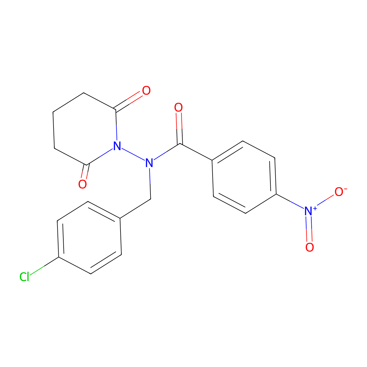 N-(4-chlorobenzyl)-N-(2,6-dioxo-1-piperidinyl)-4-nitrobenzamide molecular structure, CAS 833434-92-7