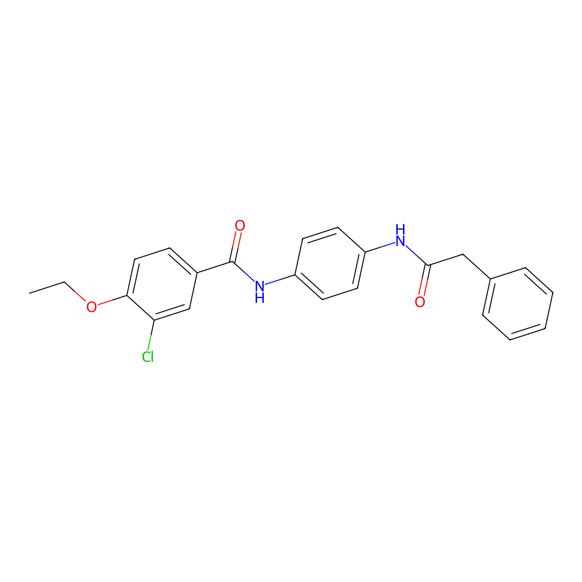 3-chloro-4-ethoxy-N-{4-[(phenylacetyl)amino]phenyl}benzamide molecular structure, CAS 833435-65-7