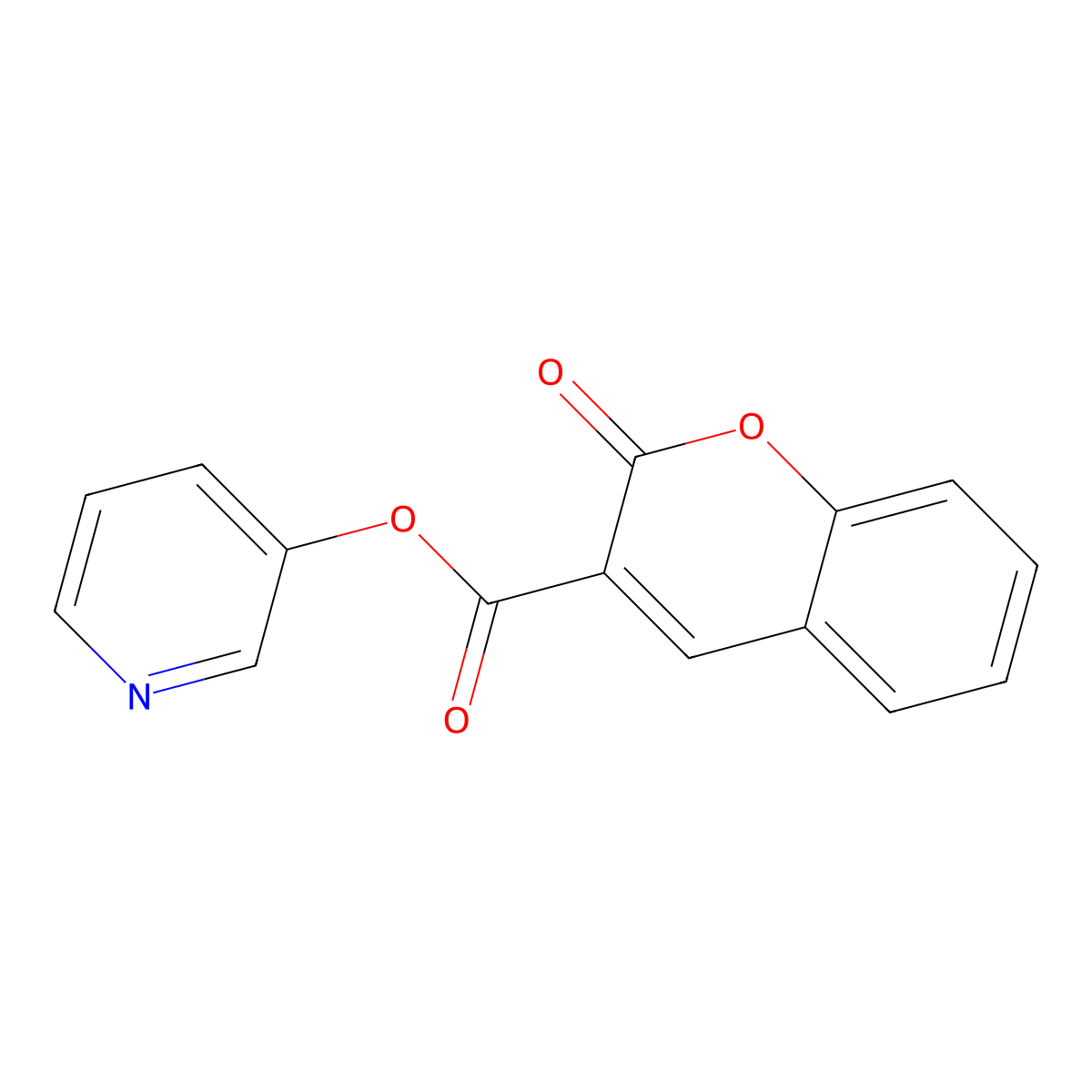 pyridin-3-yl 2-oxo-2H-chromene-3-carboxylate molecular structure, CAS 833435-96-4