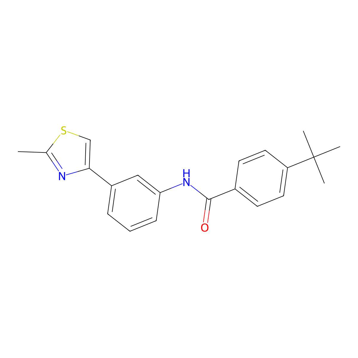 4-tert-butyl-N-[3-(2-methyl-1,3-thiazol-4-yl)phenyl]benzamide molecular structure, CAS 833436-11-6