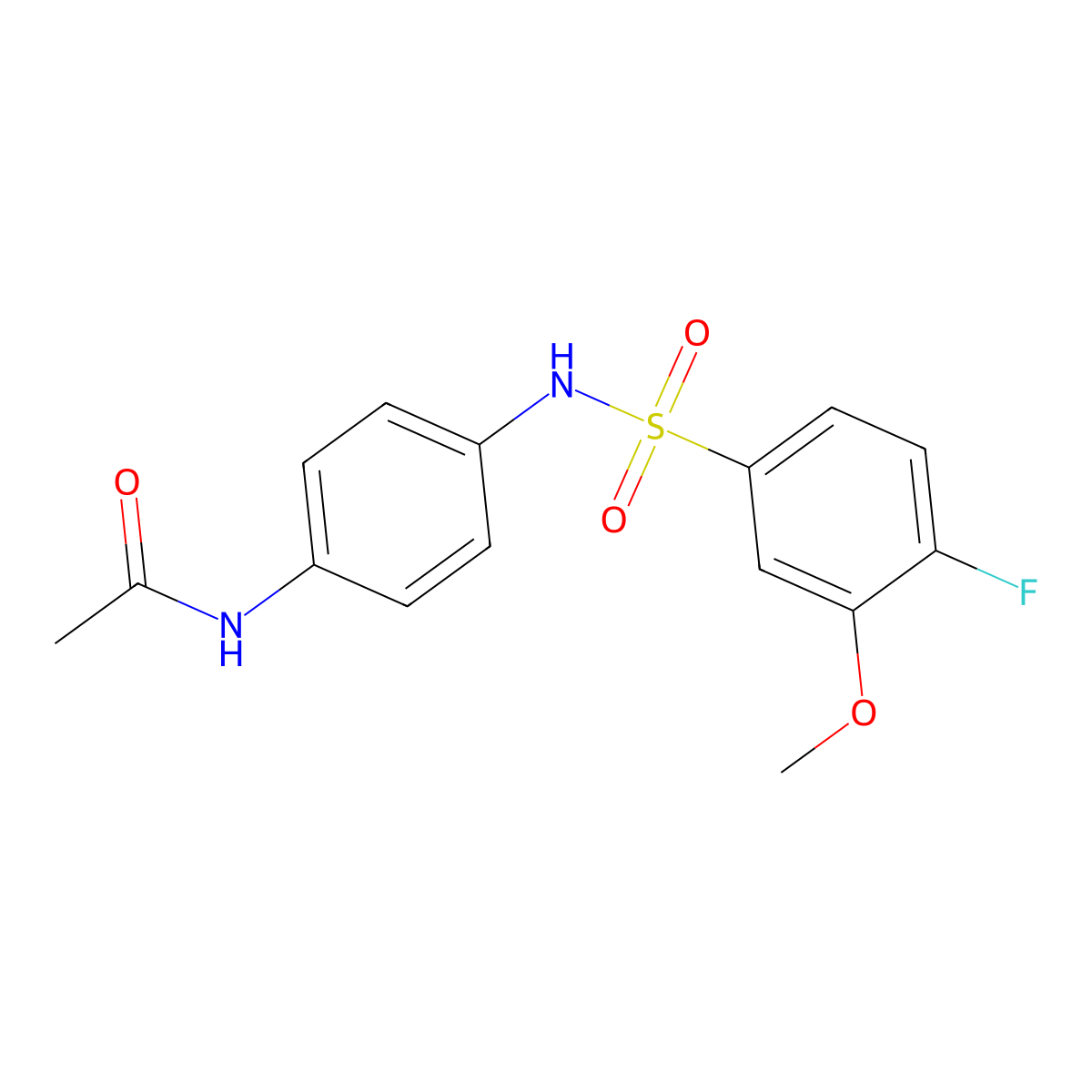 N-(4-{[(4-fluoro-3-methoxyphenyl)sulfonyl]amino}phenyl)acetamide molecular structure, CAS 833436-12-7