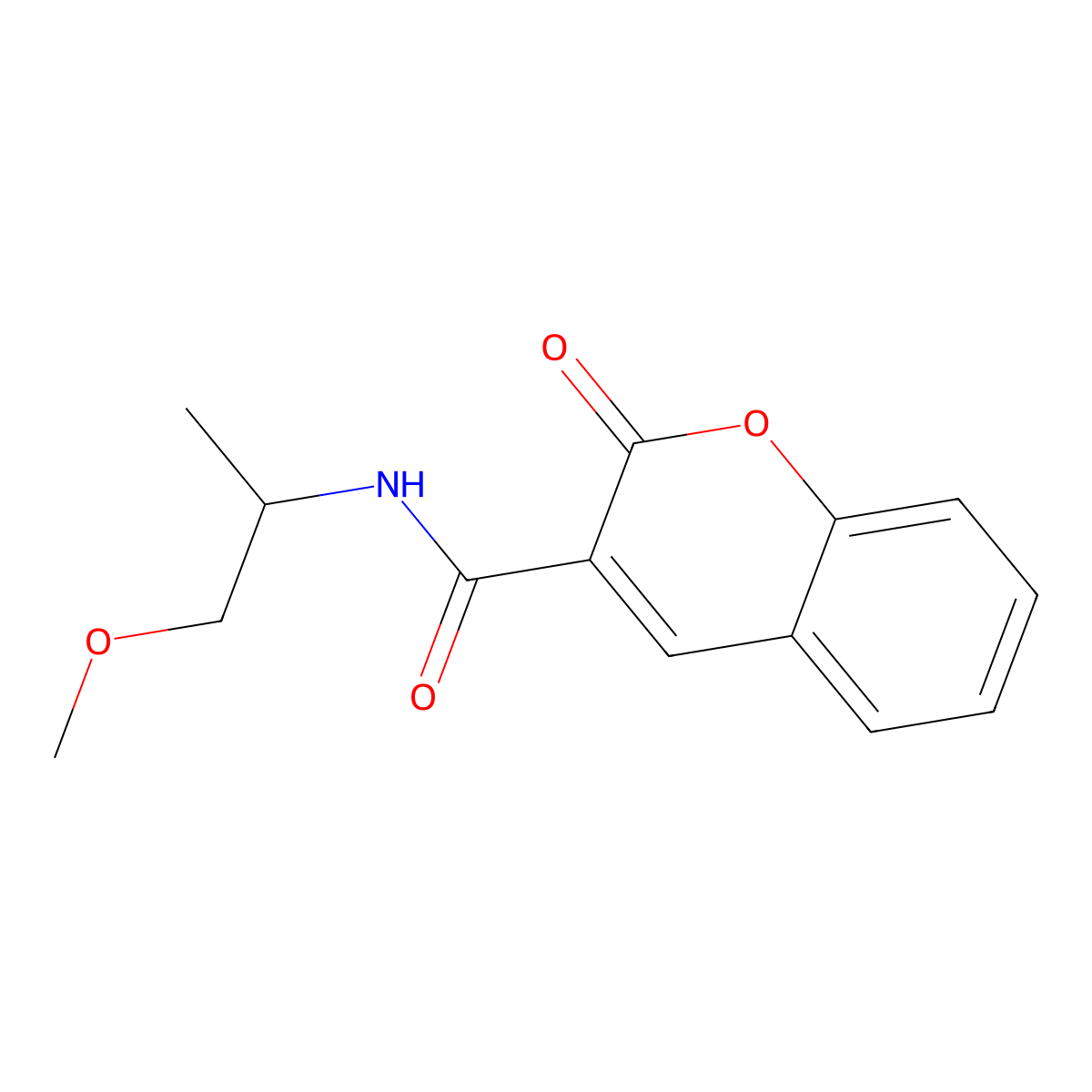 N-(1-methoxypropan-2-yl)-2-oxo-2H-chromene-3-carboxamide molecular structure, CAS 833436-23-0