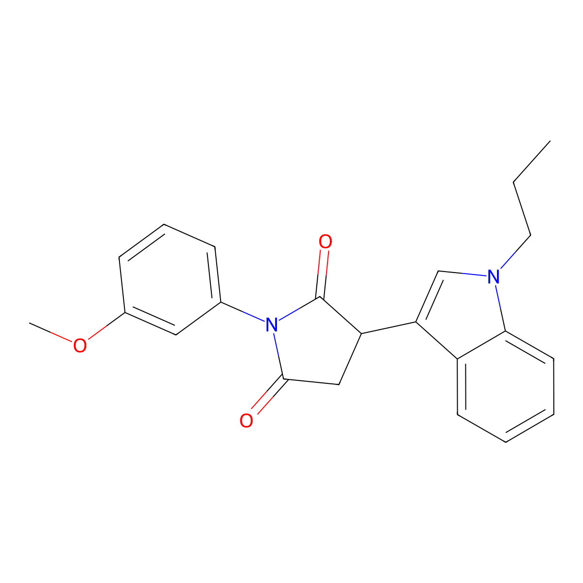 1-(3-Methoxyphenyl)-3-(1-propylindol-3-yl)pyrrolidine-2,5-dione molecular structure, CAS 833436-68-3