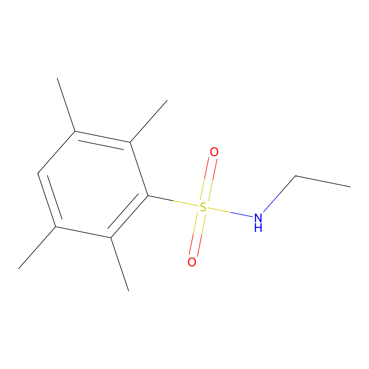N-ethyl-2,3,5,6-tetramethylbenzenesulfonamide molecular structure, CAS 833437-02-8