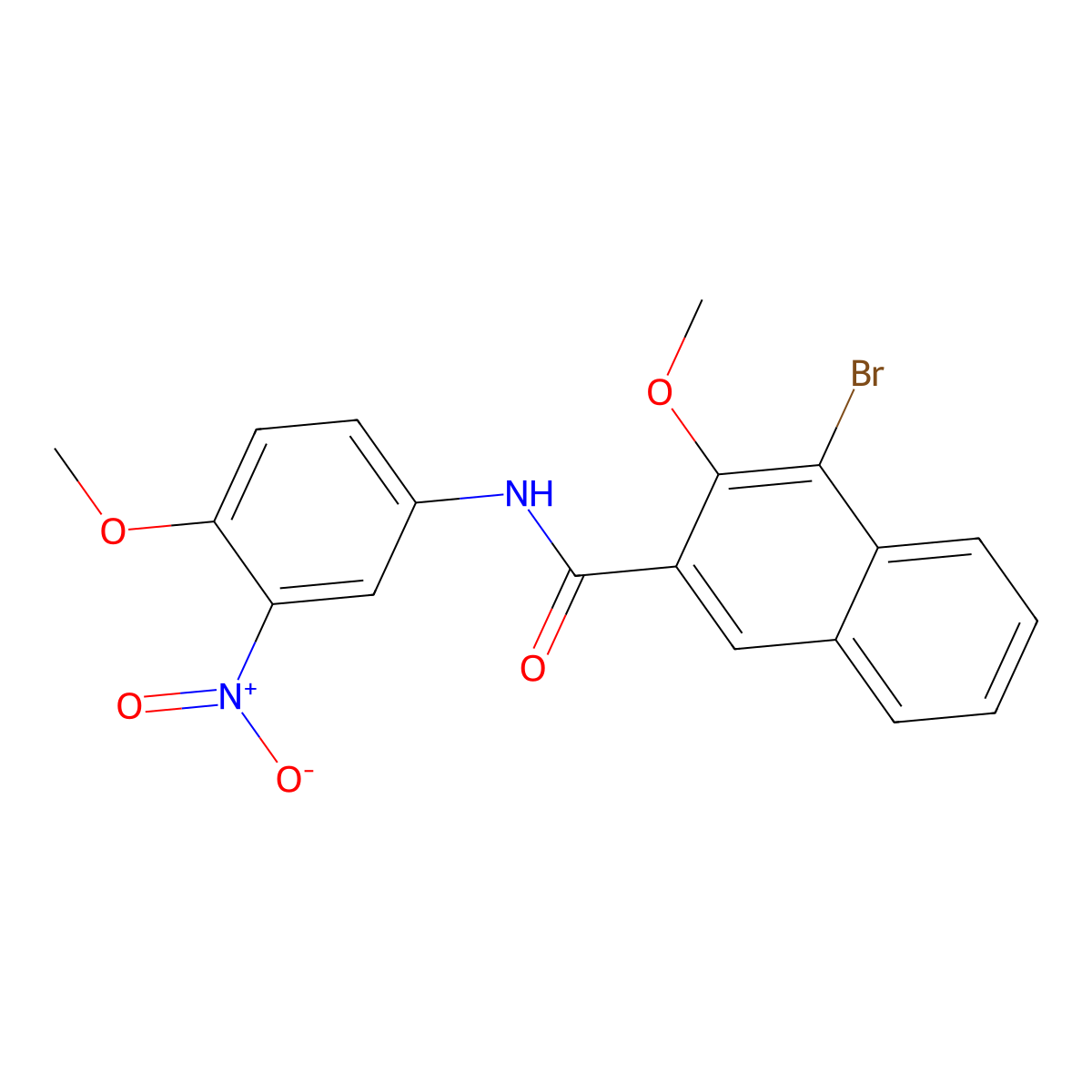 4-bromo-3-methoxy-N-(4-methoxy-3-nitrophenyl)naphthalene-2-carboxamide molecular structure, CAS 833437-04-0