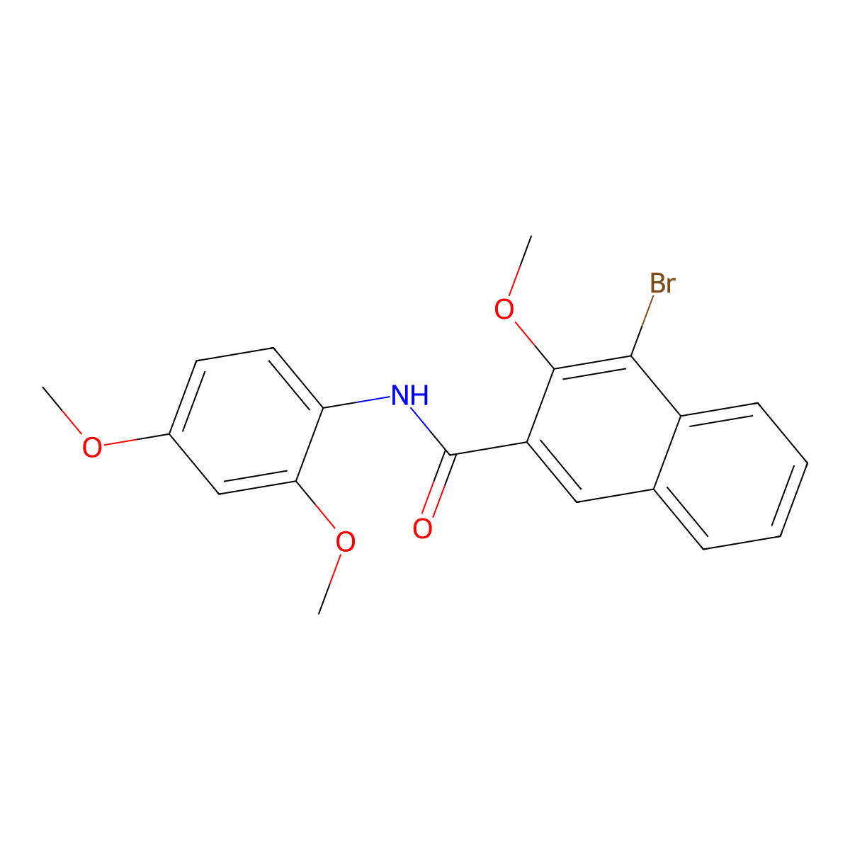 4-bromo-N-(2,4-dimethoxyphenyl)-3-methoxynaphthalene-2-carboxamide molecular structure, CAS 833437-07-3