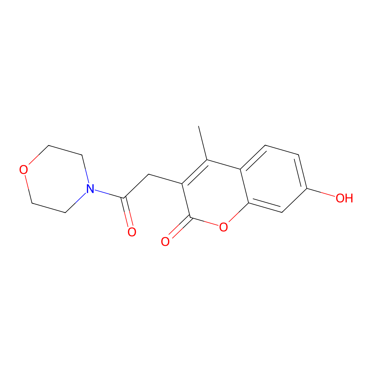 7-Hydroxy-4-methyl-3-(2-morpholin-4-yl-2-oxoethyl)chromen-2-one molecular structure, CAS 833437-53-9