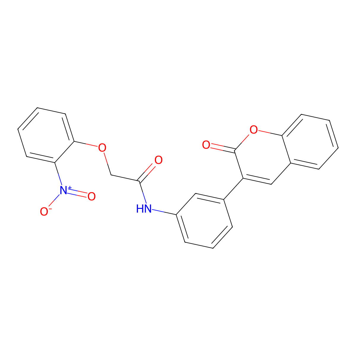 2-(2-nitrophenoxy)-N-[3-(2-oxochromen-3-yl)phenyl]acetamide molecular structure, CAS 833437-65-3