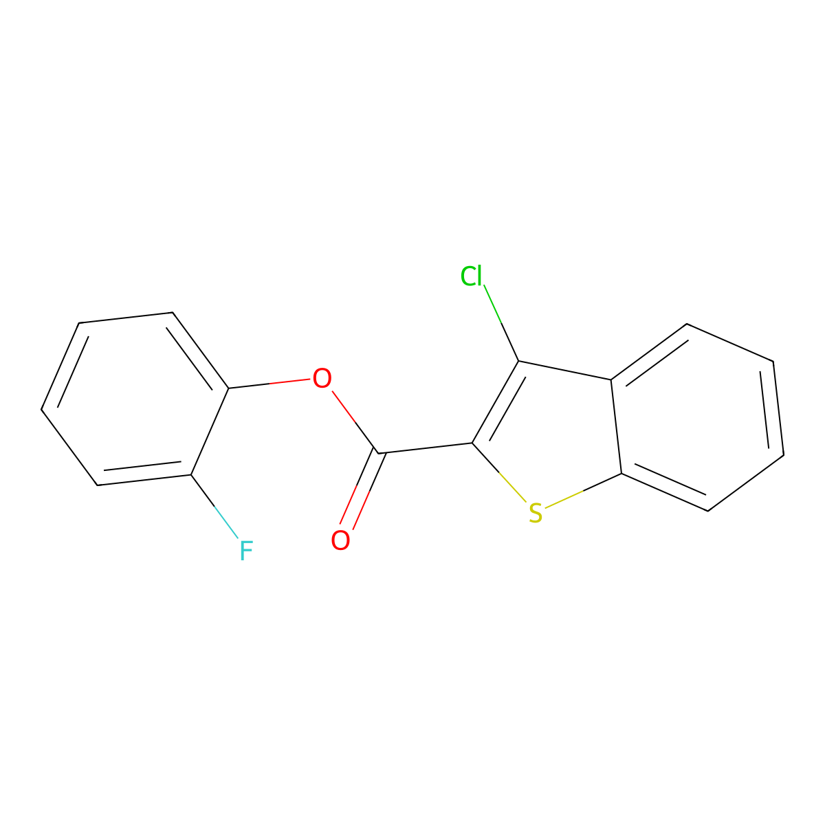 2-Fluorophenyl 3-chlorobenzo[b]thiophene-2-carboxylate molecular structure, CAS 833437-72-2