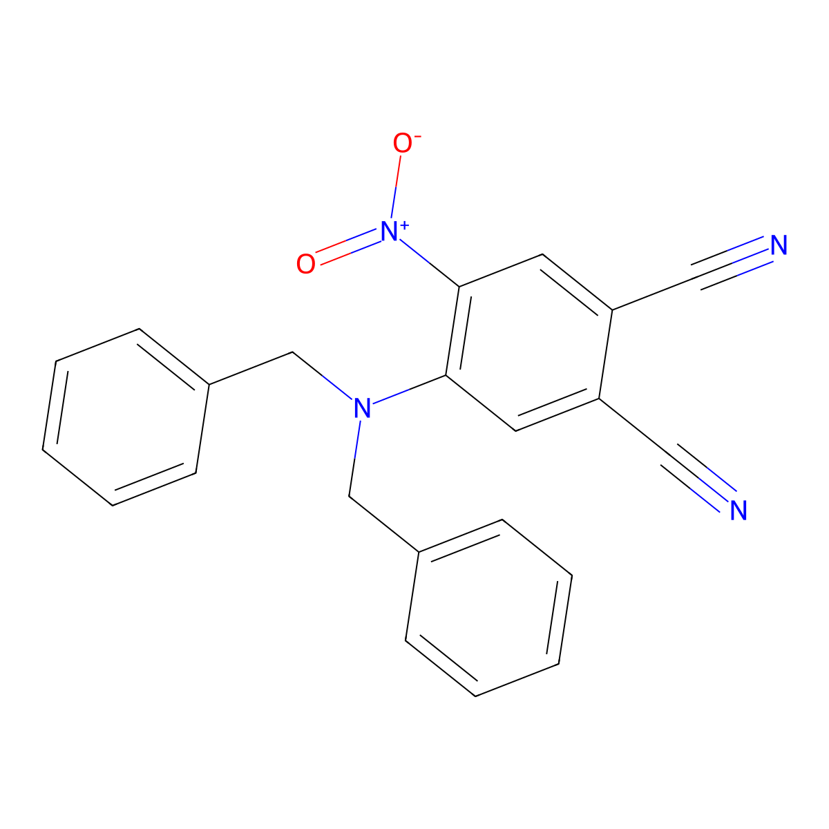 4-(Dibenzylamino)-5-nitrobenzene-1,2-dicarbonitrile molecular structure, CAS 833438-27-0