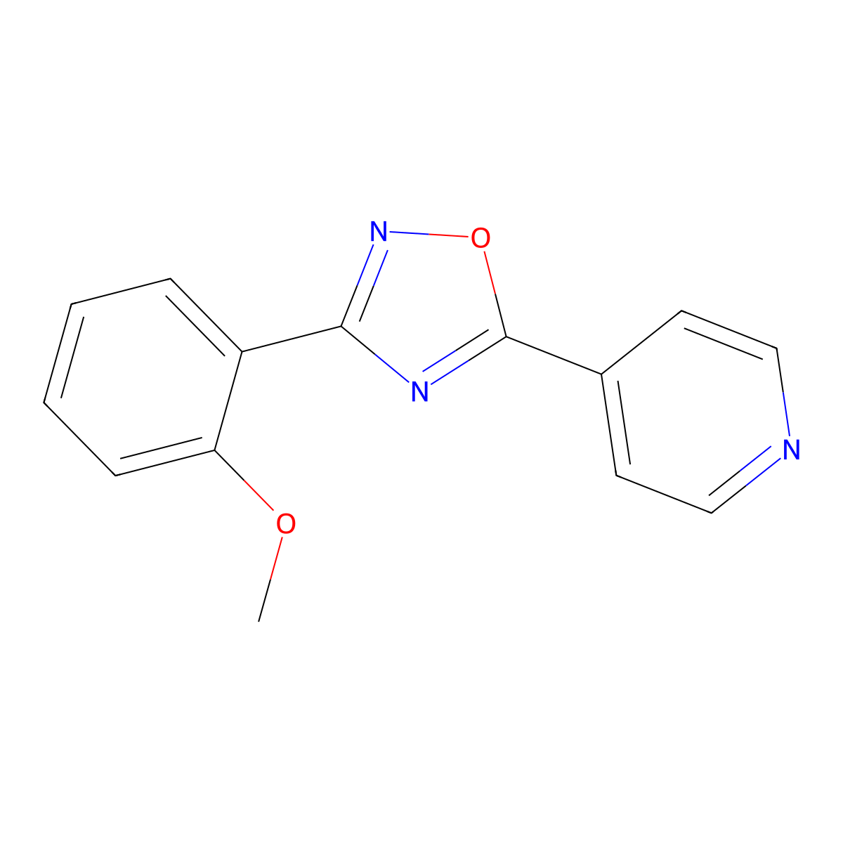4-[3-(2-Methoxyphenyl)-1,2,4-oxadiazol-5-yl]pyridine molecular structure, CAS 833438-61-2