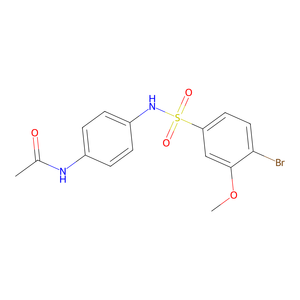 N-[4-(4-bromo-3-methoxybenzenesulfonamido)phenyl]acetamide molecular structure, CAS 833438-79-2
