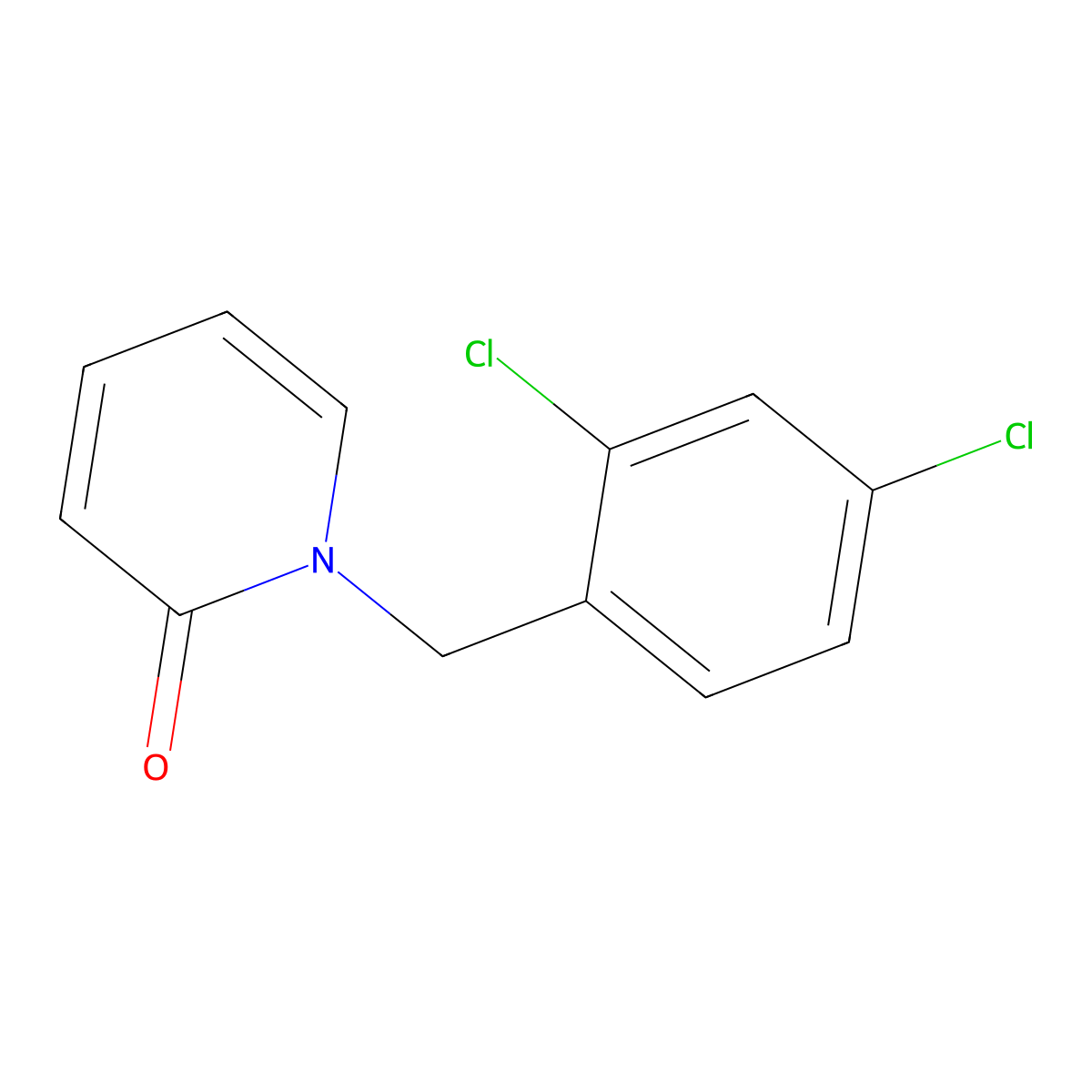 1-[(2,4-Dichlorophenyl)methyl]pyridin-2-one molecular structure, CAS 833439-69-3