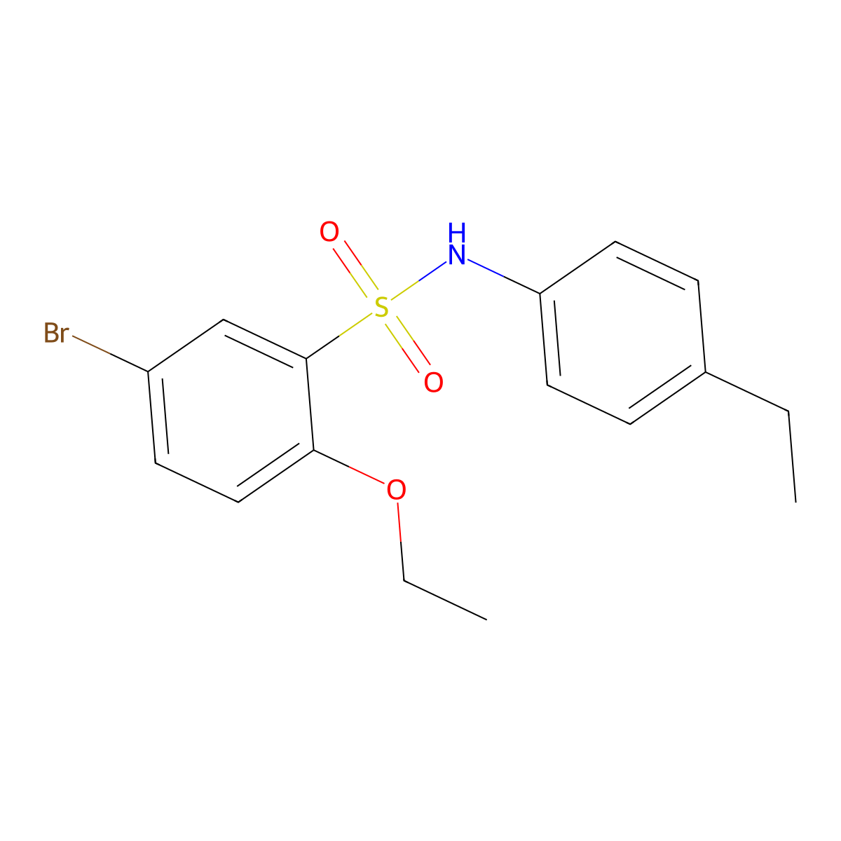 5-bromo-2-ethoxy-N-(4-ethylphenyl)benzene-1-sulfonamide molecular structure, CAS 833440-10-1