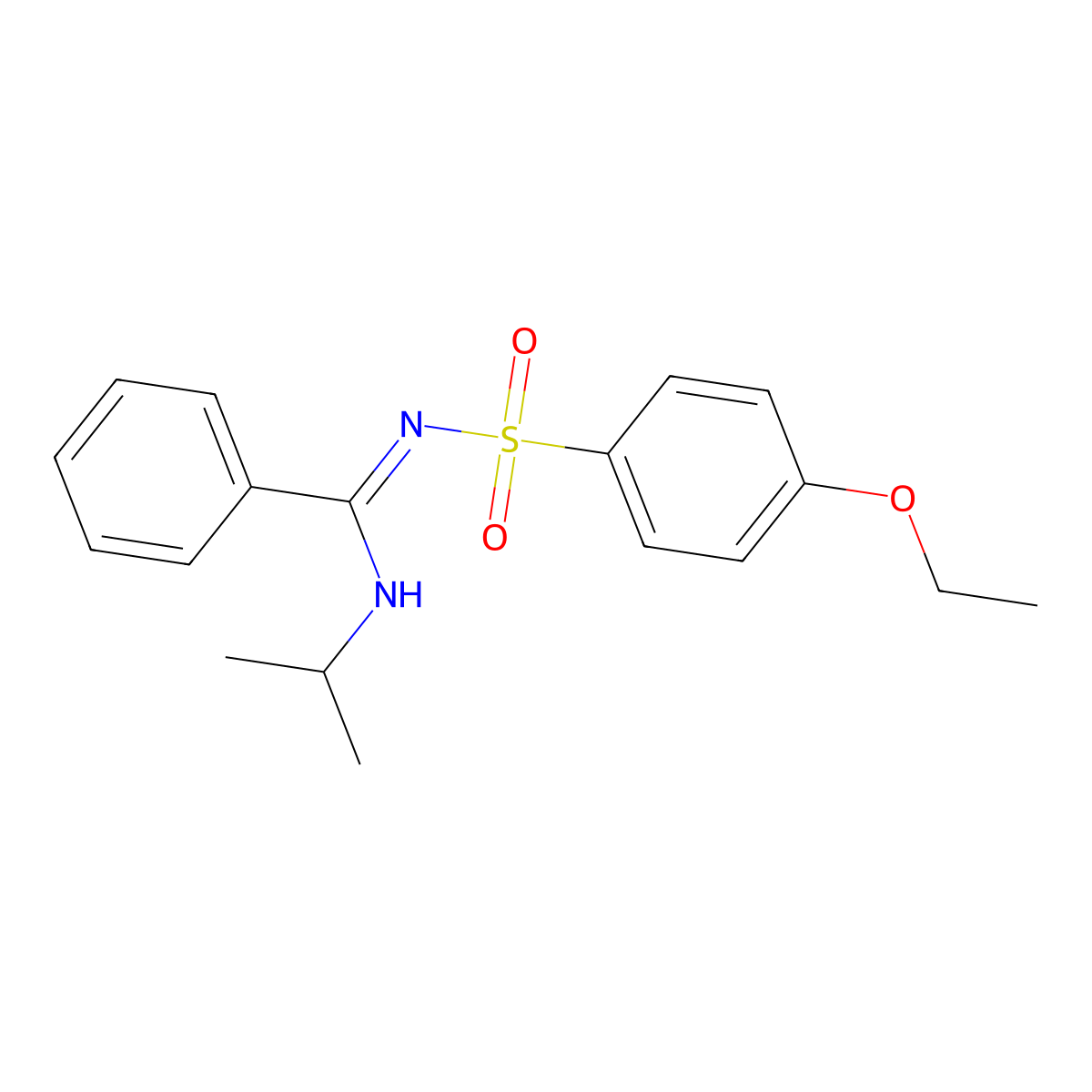 N-(4-ethoxyphenyl)sulfonyl-N'-propan-2-ylbenzenecarboximidamide molecular structure, CAS 833440-71-4