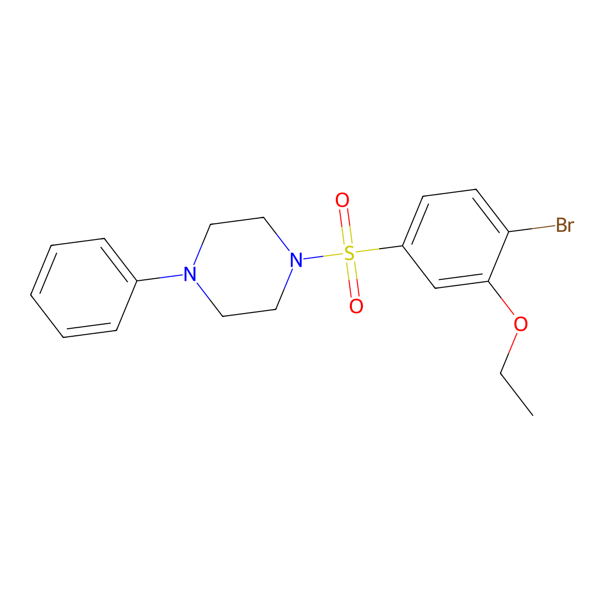 1-(4-Bromo-3-ethoxyphenyl)sulfonyl-4-phenylpiperazine molecular structure, CAS 833442-31-2