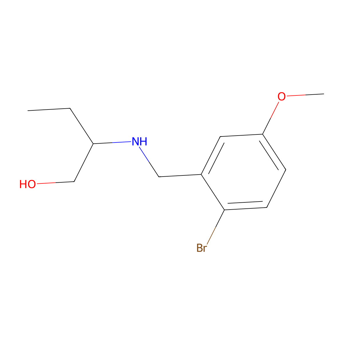 2-[(2-Bromo-5-methoxyphenyl)methylamino]butan-1-ol molecular structure, CAS 833443-40-6
