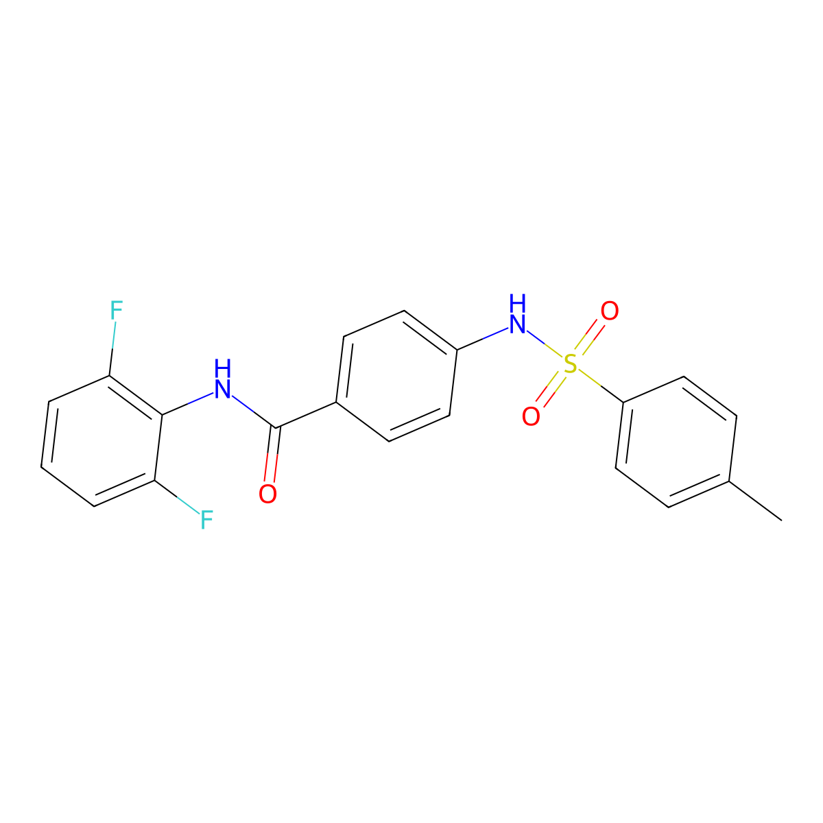 N-(2,6-difluorophenyl)-4-[(4-methylphenyl)sulfonylamino]benzamide molecular structure, CAS 833443-47-3