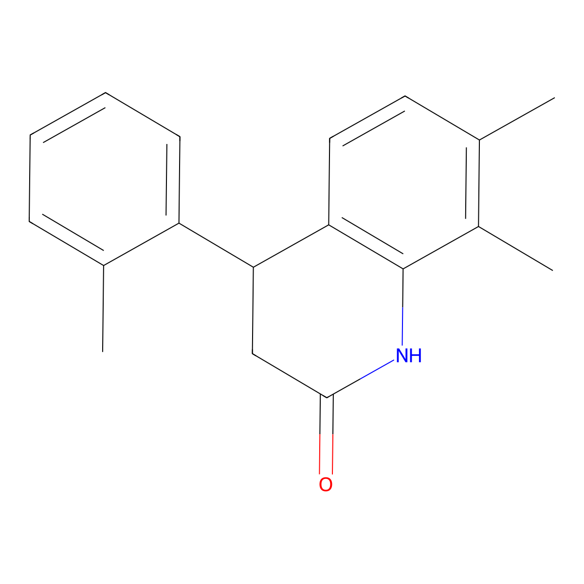 7,8-dimethyl-4-(2-methylphenyl)-3,4-dihydroquinolin-2(1H)-one molecular structure, CAS 833443-59-7