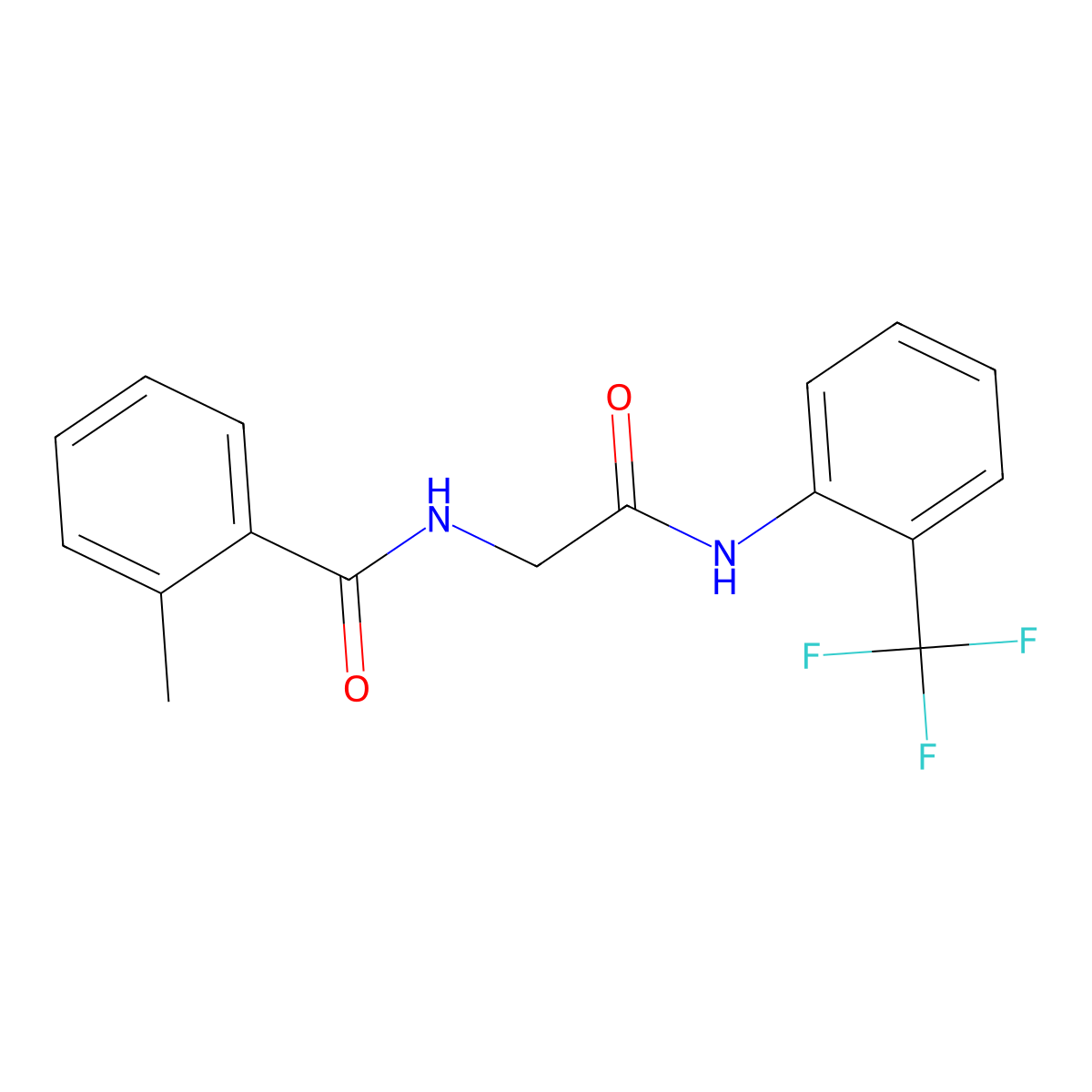 2-methyl-N-[2-oxo-2-[2-(trifluoromethyl)anilino]ethyl]benzamide molecular structure, CAS 833443-75-7
