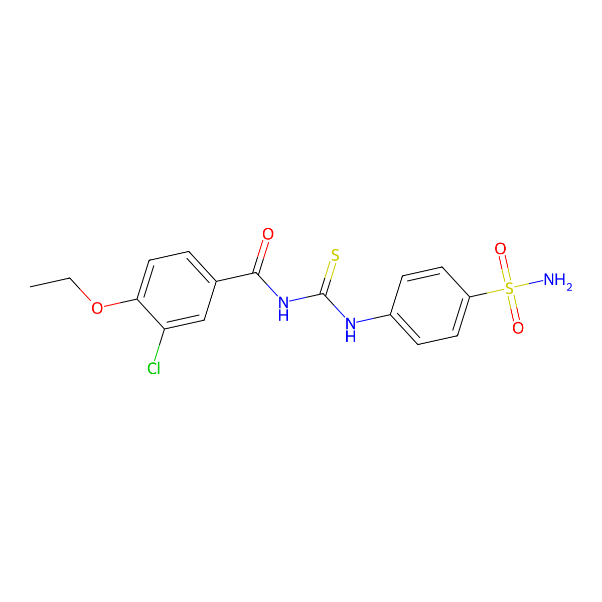 3-chloro-4-ethoxy-N-[(4-sulfamoylphenyl)carbamothioyl]benzamide molecular structure, CAS 833443-79-1
