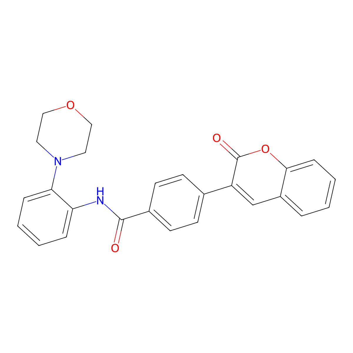 N-(2-morpholin-4-ylphenyl)-4-(2-oxochromen-3-yl)benzamide molecular structure, CAS 833443-85-9
