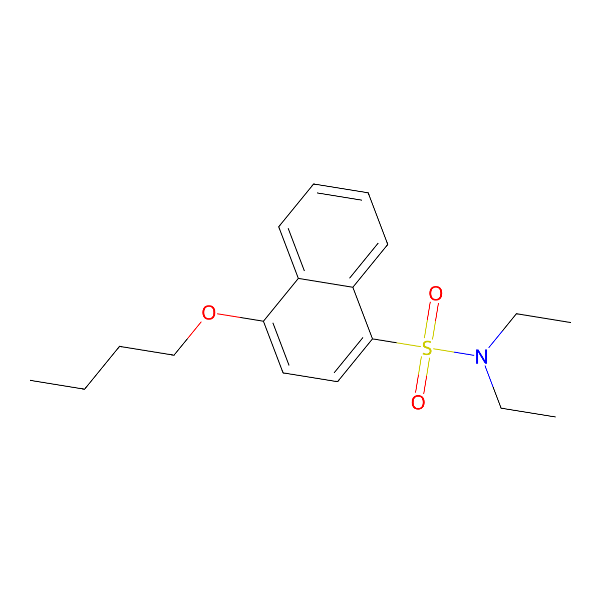 4-butoxy-N,N-diethylnaphthalene-1-sulfonamide molecular structure, CAS 833444-26-1