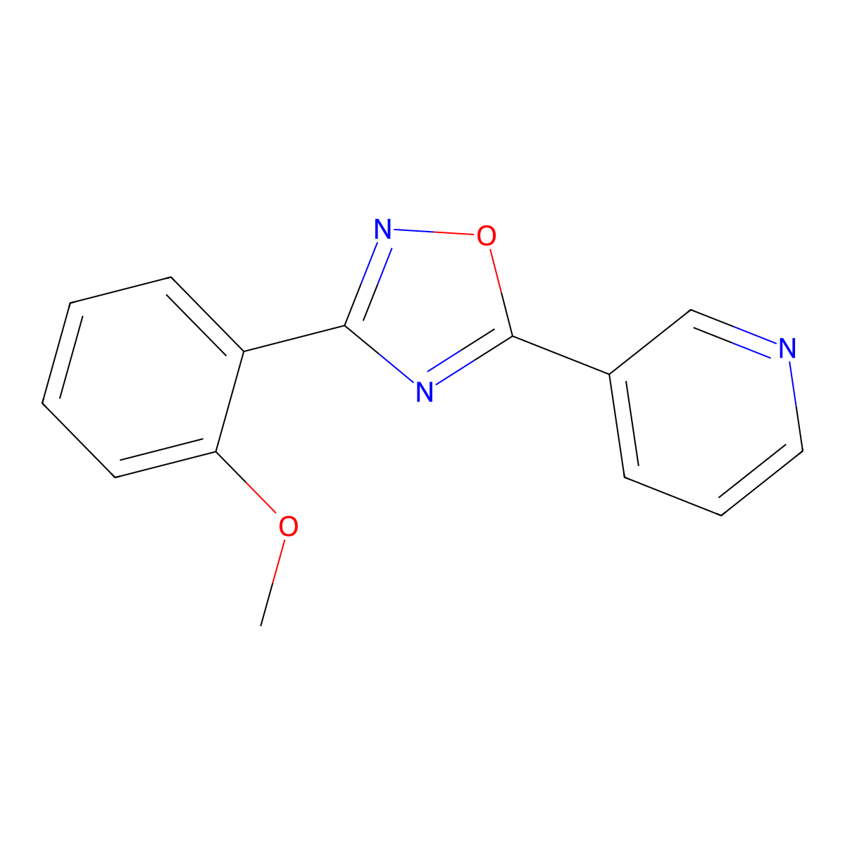 3-(2-Methoxyphenyl)-5-pyridin-3-yl-1,2,4-oxadiazole molecular structure, CAS 833444-64-7