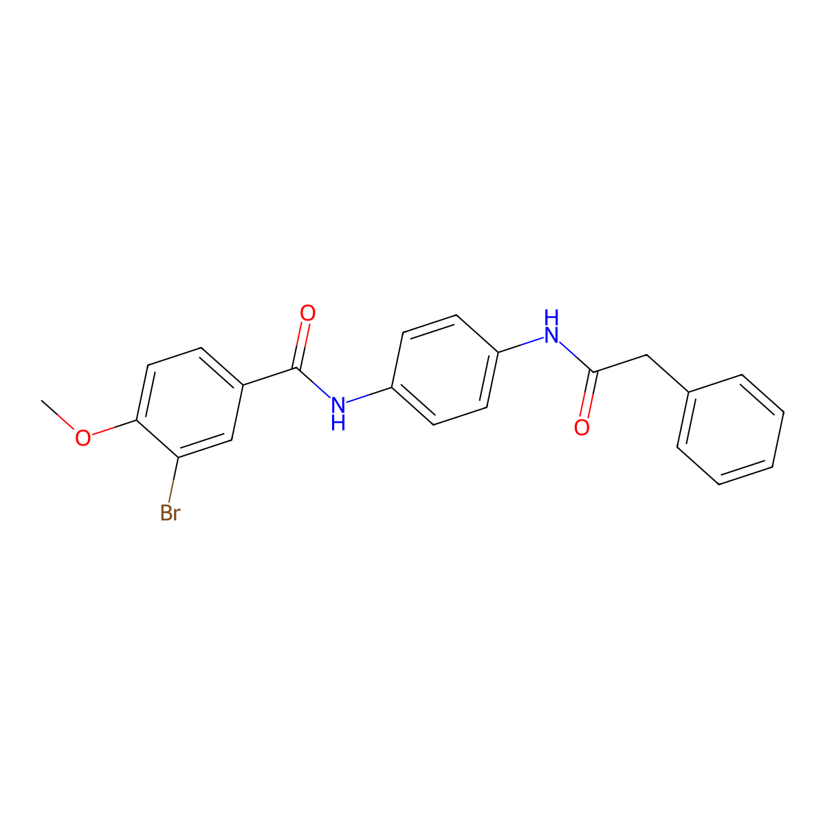 3-bromo-4-methoxy-N-{4-[(phenylacetyl)amino]phenyl}benzamide molecular structure, CAS 833444-85-2
