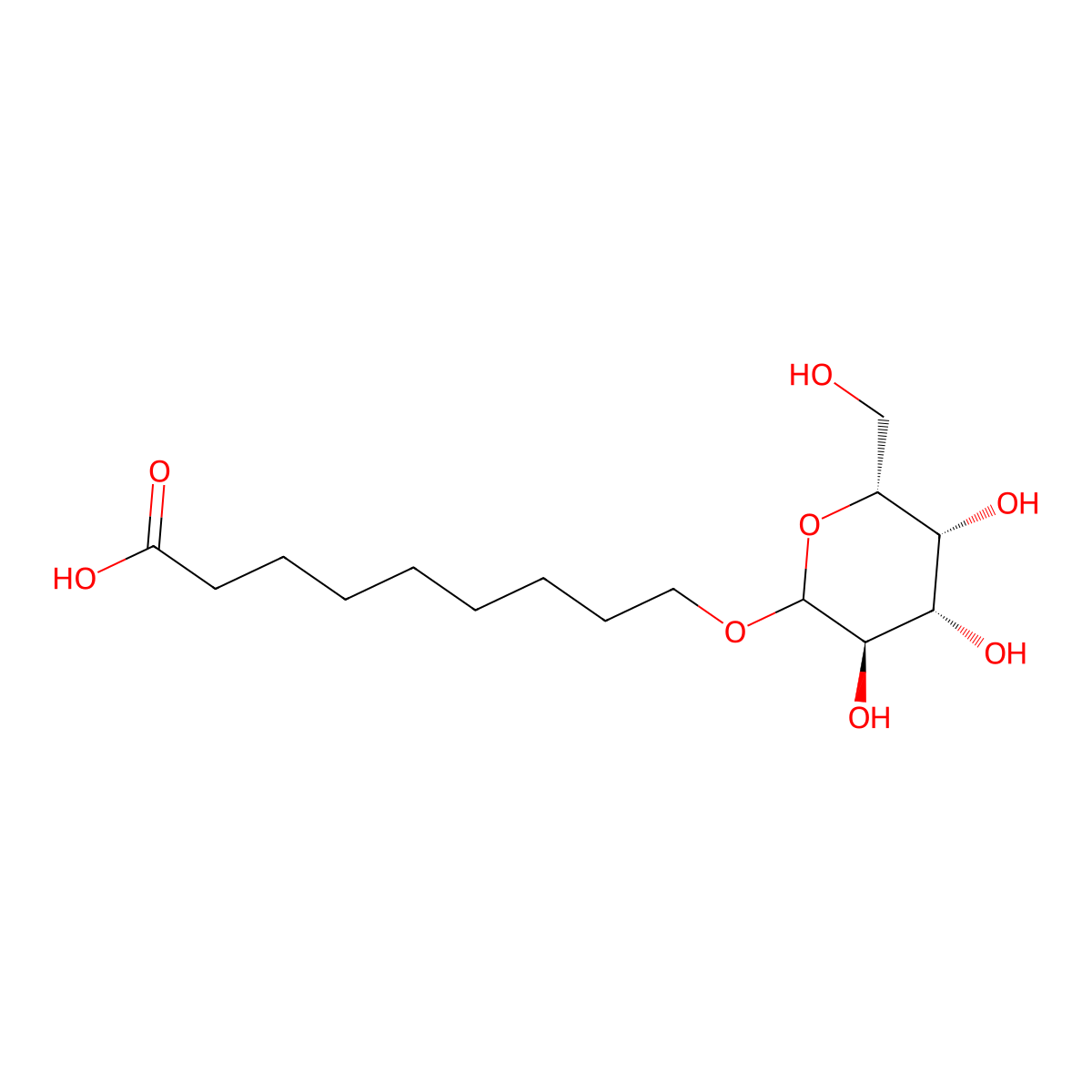 8-Carboxyoctyl-D-Galactopyranoside molecular structure, CAS 83345-63-5